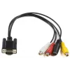 Adaptador de cabo de vídeo Microconnect MONGGSV 0,3 m VGA (D-Sub) RCA + S-Video preto