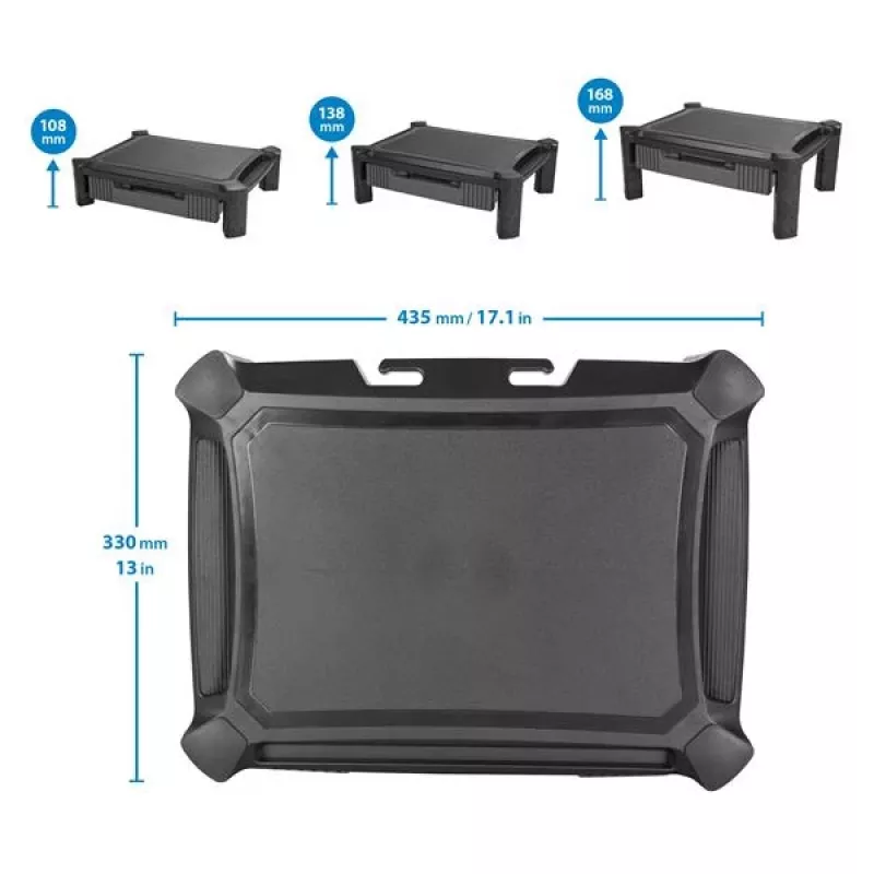 Suporte para monitor StarTech.com - gaveta - altura ajustável, autónomo, 10 kg, 33 cm (13