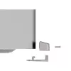 Adaptador de fechadura Compulocks Mac Studio Ledge Lock com chave Cabo de fechadura Prateado