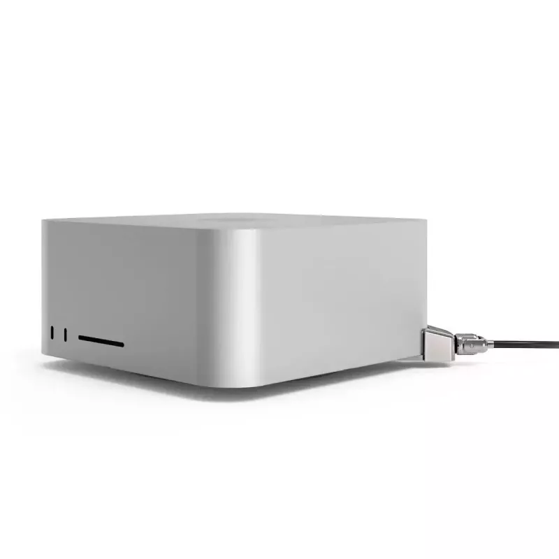 Adaptador de fechadura Compulocks Mac Studio Ledge Lock com chave Cabo de fechadura Prateado
