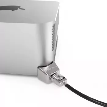 Adaptador de fechadura Compulocks Mac Studio Ledge Lock com chave Cabo de fechadura Prateado