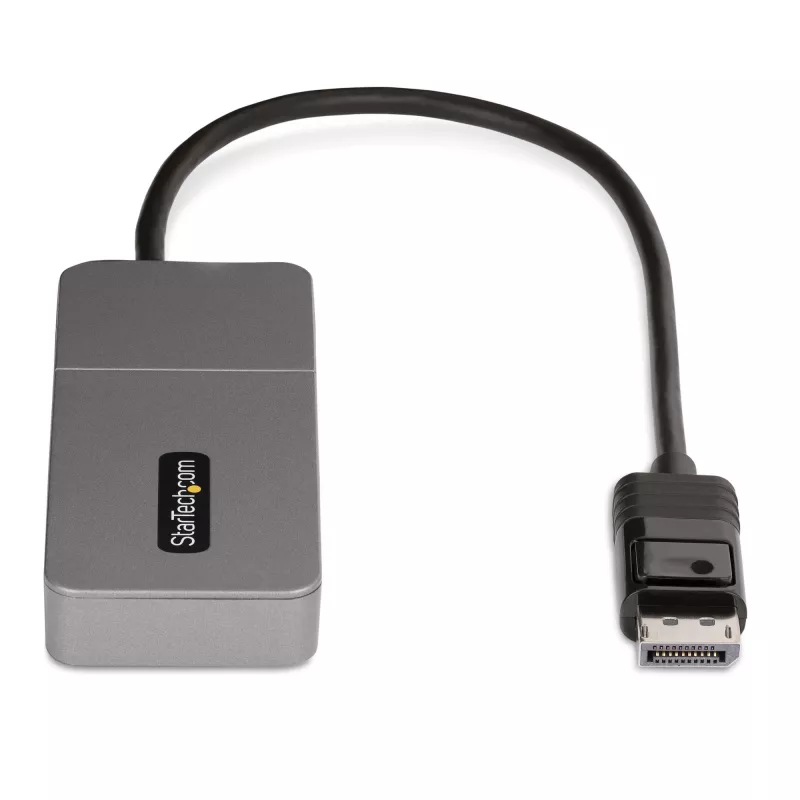 StarTech.com Hub MST de 3 portas - DisplayPort para 3x HDMI, Monitores Triplos 4K 60Hz, Adaptador de vídeo multi-monitor DP 1.4, cabo integrado de 30cm, alimentado por USB, apenas Windows