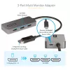 StarTech.com Hub MST de 3 portas - DisplayPort para 3x HDMI, Monitores Triplos 4K 60Hz, Adaptador de vídeo multi-monitor DP 1.4, cabo integrado de 30cm, alimentado por USB, apenas Windows