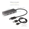 StarTech.com Hub MST de 3 portas - DisplayPort para 3x HDMI, Monitores Triplos 4K 60Hz, Adaptador de vídeo multi-monitor DP 1.4, cabo integrado de 30cm, alimentado por USB, apenas Windows