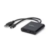 StarTech.com Adaptador Multi Monitor de 2 Portas - Mini DisplayPort para 2x DisplayPort Hub MST - Dual 4K 30Hz - Divisor de vídeo para modo de ambiente de trabalho expandido apenas em PCs Windows - mDP 1.2 para 2x DP