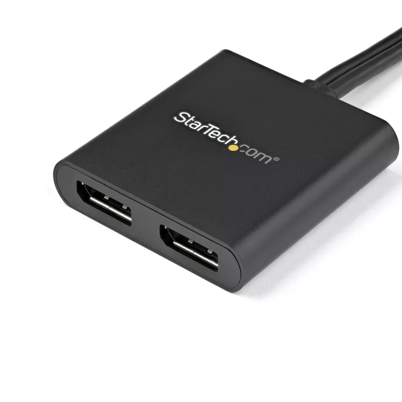 StarTech.com Adaptador Multi Monitor de 2 Portas - Mini DisplayPort para 2x DisplayPort Hub MST - Dual 4K 30Hz - Divisor de vídeo para modo de ambiente de trabalho expandido apenas em PCs Windows - mDP 1.2 para 2x DP