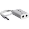 Adaptador de headset branco StarTech.com para headsets com fichas separadas de auscultador/microfone – 3,5 mm 4 polos para 2x 3 polos 3,5 mm M/F