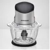 Picadora elétrica Rommelsbacher MZ 400 — recipiente de vidro de 1,0 L, 400 W, lâminas de aço inoxidável com 4 pás, preta