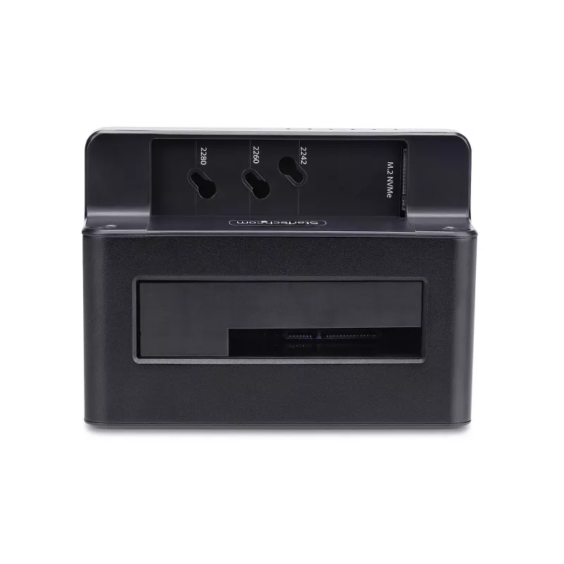 Duplicador de unidades M.2 NVMe para SATA de 2,5/3,5 polegadas StarTech.com, clonador/dock de SSD autónomo de duas baías, bidirecional NVMe para SATA / SATA para NVMe, até 27 GB/min, TAA