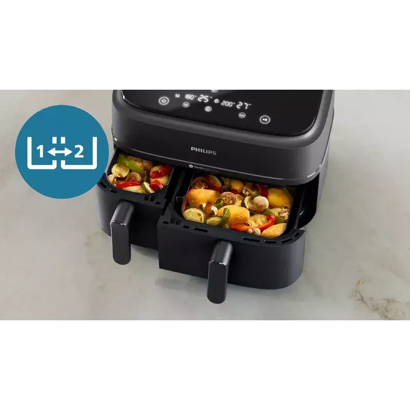 Fritadeira de ar quente Philips Série 3000 NA352/04 9L 2750W cesto duplo