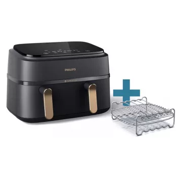 Fritadeira de ar quente Philips Série 3000 NA352/04 9L 2750W cesto duplo