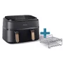 Fritadeira de ar quente Philips Série 3000 NA352/04 9L 2750W cesto duplo