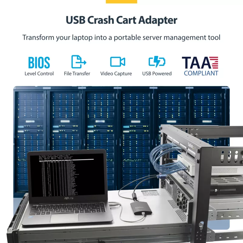 Adaptador USB Crash Cart StarTech.com com transferência de ficheiros e captura de vídeo