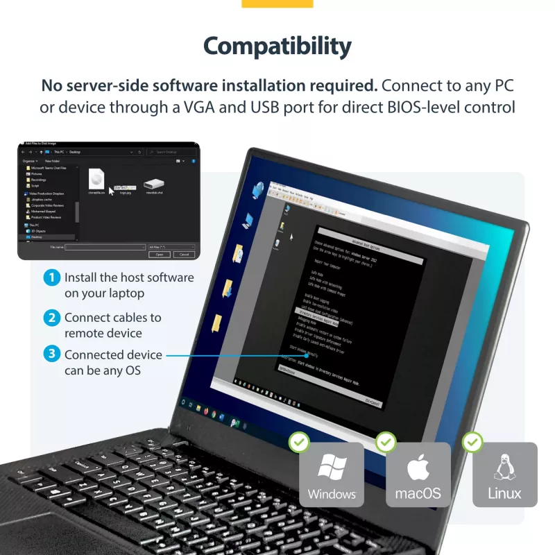 Adaptador USB Crash Cart StarTech.com com transferência de ficheiros e captura de vídeo