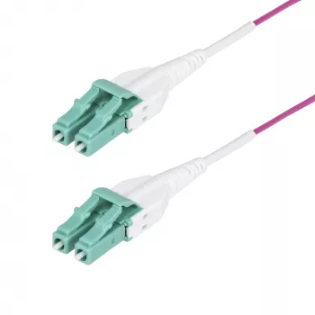 Cabo de fibra ótica multimodo StarTech.com 20 m LC para LC (UPC) OM4, Erika-Violet, 50/125 µm, 40G/100G, LOMMF/VCSEL, cabo de patch de fibra Uniboot, certificado OFNR Riser