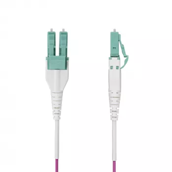 Cabo de fibra ótica multimodo StarTech.com 5m LC para LC (UPC) OM4, Erika Violet, 50/125µm, 40G/100G, LOMMF/VCSEL, cabo de patch de fibra Uniboot, classificação OFNR Riser