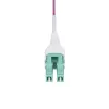 Cabo de fibra ótica multimodo StarTech.com 7m (23ft) LC para LC (UPC) OM4, Erika Violet, 50/125µm, 40G/100G, LOMMF/VCSEL, cabo de patch de fibra Uniboot, classificação OFNR Riser