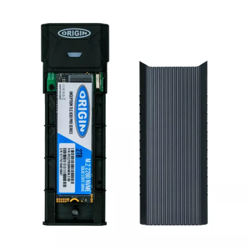 Origin Storage Origin Inception SSD externo 1TB NVMe M.2 3D TLC 80mm com cabo C-C e C-A