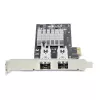 Placa de rede StarTech.com 2 portas GbE SFP, PCIe 2.0 x1, controlador Intel I350-AM2 2x 1GbE, 1000BASE cobre/fibra, NIC Gigabit Ethernet de porta dupla, backplanes desktop/servidor - compatível com Windows e Linux