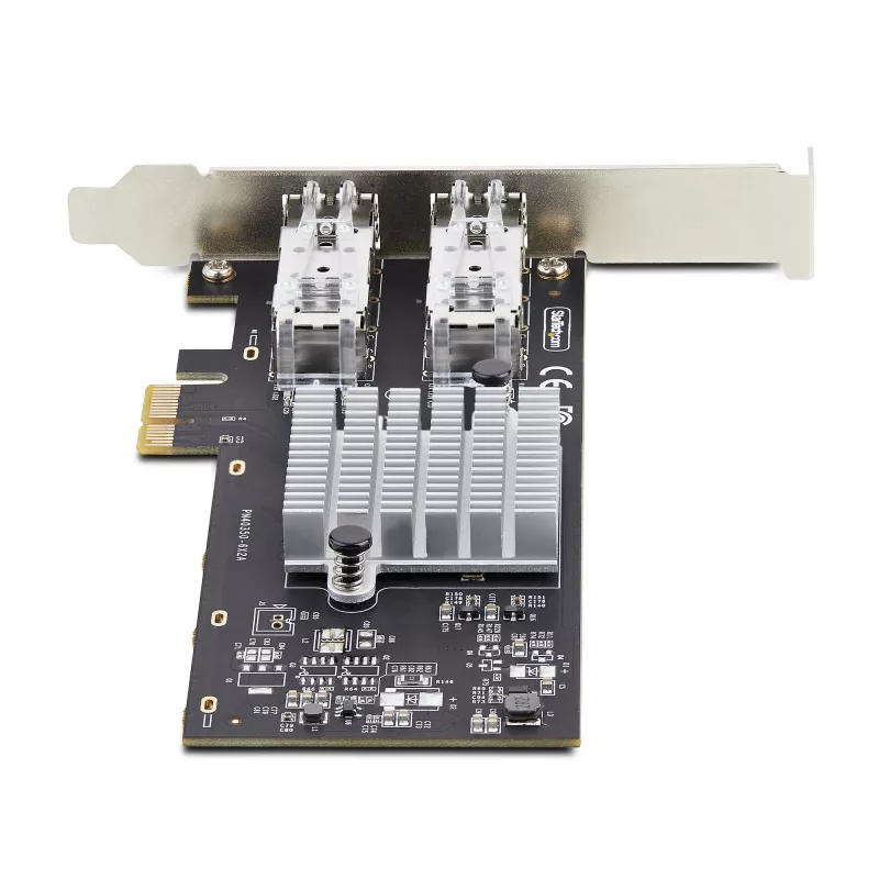 Placa de rede StarTech.com 2 portas GbE SFP, PCIe 2.0 x1, controlador Intel I350-AM2 2x 1GbE, 1000BASE cobre/fibra, NIC Gigabit Ethernet de porta dupla, backplanes desktop/servidor - compatível com Windows e Linux