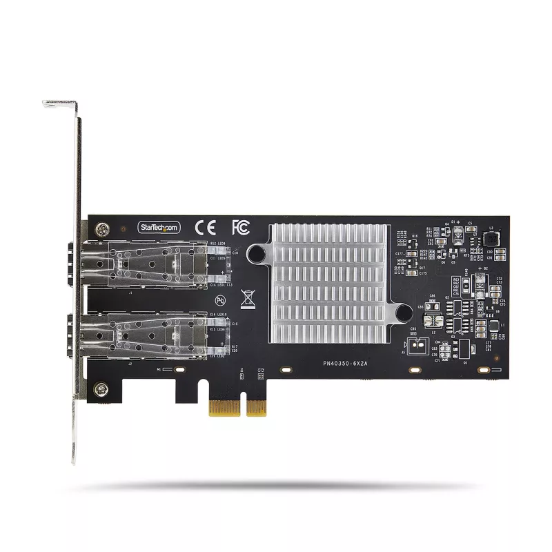 Placa de rede StarTech.com 2 portas GbE SFP, PCIe 2.0 x1, controlador Intel I350-AM2 2x 1GbE, 1000BASE cobre/fibra, NIC Gigabit Ethernet de porta dupla, backplanes desktop/servidor - compatível com Windows e Linux