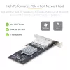 Placa de rede StarTech.com 4 portas GbE SFP, PCIe 2.0 x2 (compatível com x4, x8, x16), controlador Intel I350-AM4 4x 1GbE, 1000BASE cobre/fibra, NIC Gigabit Ethernet de quatro portas desktop/servidor - Windows e Linux