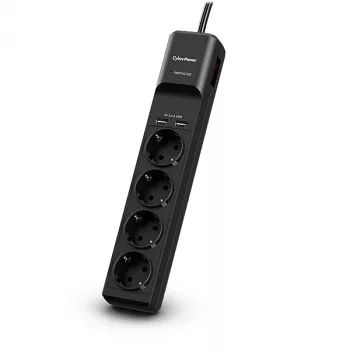 CyberPower P0420SUD0-DE proteção contra sobretensões preto 4 saídas AC 200 - 250 V 1,8 m