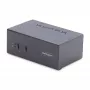 StarTech.com Comutador KVM DisplayPort para 2 monitores, 4K 60Hz, 2 portas hub USB 5Gbps, 2 portas USB 2.0 HID, comutação por tecla de atalho e botão, compatível com TAA – proteção ESD nível 3