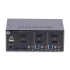 StarTech.com Comutador KVM DisplayPort para 2 monitores, 4K 60Hz, 2 portas hub USB 5Gbps, 2 portas USB 2.0 HID, comutação por tecla de atalho e botão, compatível com TAA – proteção ESD nível 3