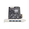 StarTech.com Placa PCIe USB de 4 portas, USB 3.2 5 Gbit/s, placa de expansão PCI Express com 4 controladores USB independentes, 4 portas USB-A, Windows/macOS/Linux