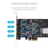 StarTech.com Placa PCIe USB de 4 portas, USB 3.2 5 Gbit/s, placa de expansão PCI Express com 4 controladores USB independentes, 4 portas USB-A, Windows/macOS/Linux