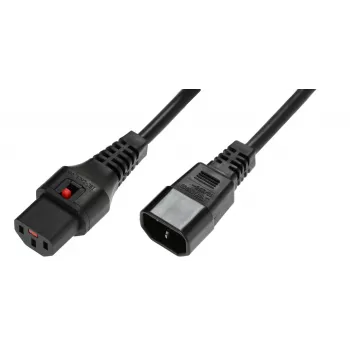 Cabo de alimentação Microconnect PC1003 preto 1,5 m ficha C13 conector fêmea C14