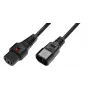 Cabo de alimentação Microconnect PC1003 preto 1,5 m ficha C13 conector fêmea C14