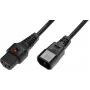 Cabo de alimentação Microconnect PC1021 preto 2 m conector fêmea C13 conector fêmea C14