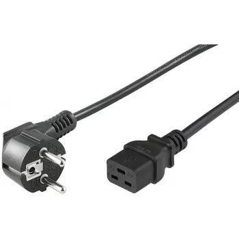 Microconnect PE0771901 cabo de alimentação preto 1 m ficha de alimentação Type E+F conector fêmea C19
