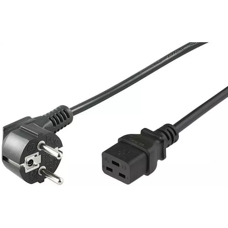 Microconnect PE0771903 cabo de alimentação preto 3 m CEE7/7 conector fêmea C19