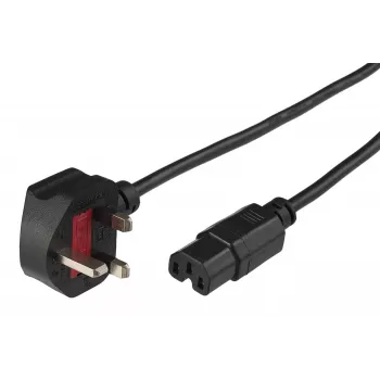 Microconnect PE090420C15 cabo de alimentação preto 2 m BS 1363 conector fêmea C15