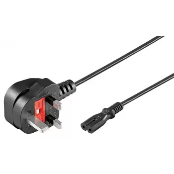 Microconnect PE090718 cabo de alimentação preto 1,8 m ficha de alimentação tipo G conector fêmea C7