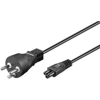 Microconnect PE120810 cabo de alimentação preto 1 m ficha de alimentação tipo K conector fêmea C5