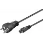 Microconnect PE120810 cabo de alimentação preto 1 m ficha de alimentação tipo K conector fêmea C5