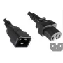 Cabo de alimentação Microconnect PE152018 preto 1,8 m conector fêmea C20 conector fêmea C15