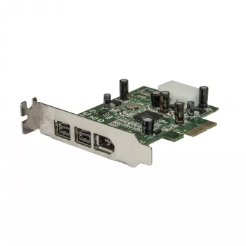 StarTech.com placa adaptadora FireWire PCI Express 1394 de 3 portas 2b 1a Low Profile