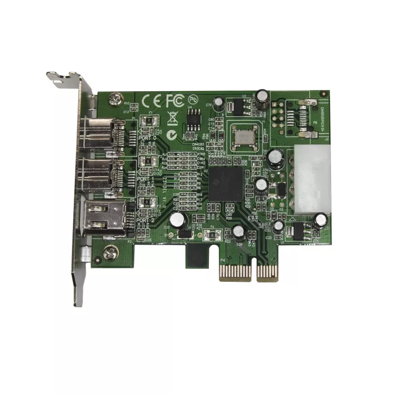 StarTech.com placa adaptadora FireWire PCI Express 1394 de 3 portas 2b 1a Low Profile