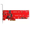 StarTech.com placa controladora 2x M.2 SATA SSD – PCIe, PCIe, M.2, Full-Height / Low-Profile, PCI 2.0, vermelho, CE, FCC, TAA