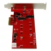 StarTech.com placa controladora 2x M.2 SATA SSD – PCIe, PCIe, M.2, Full-Height / Low-Profile, PCI 2.0, vermelho, CE, FCC, TAA