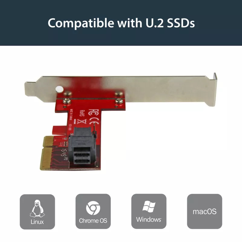 StarTech.com adaptador x4 PCI Express para SFF-8643 para SSD PCIe NVMe U.2