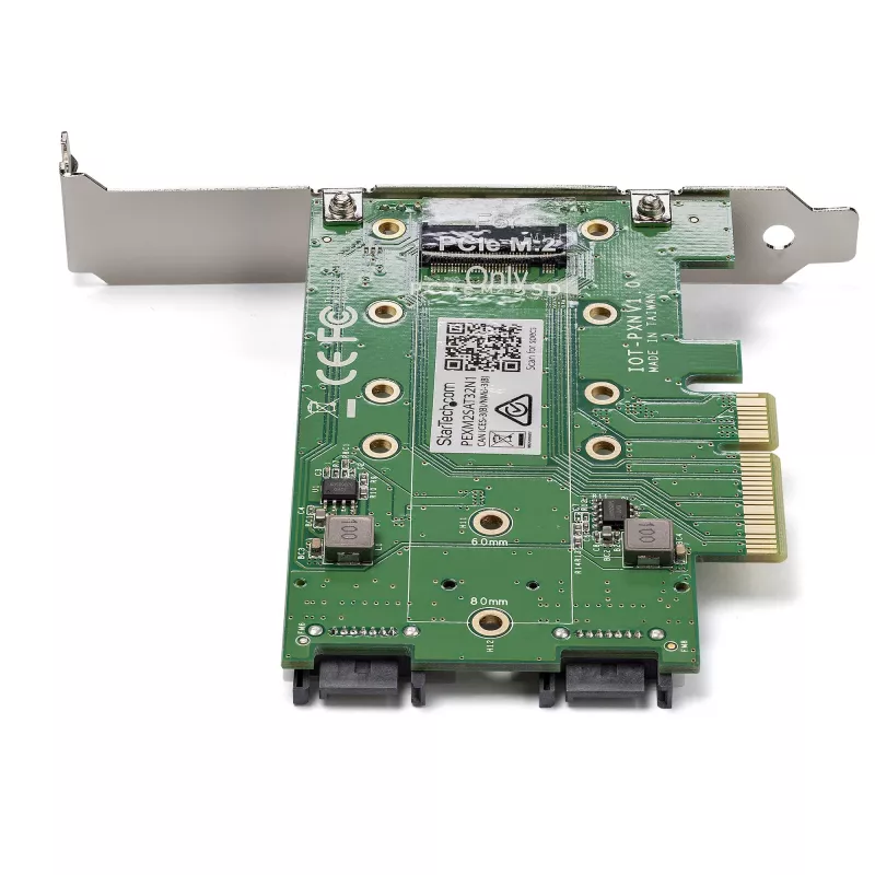 StarTech.com placa adaptadora M.2 SSD (NGFF) de 3 portas – 1 x PCIe (NVMe) M.2, 2 x SATA III M.2 – PCIe 3.0