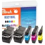 Peach Combi Pack Plus, compatível com Brother LC-3219XL, Alto (XL) rendimento, preto, ciano, magenta, amarelo, 62 ml, 15 ml, 5 unid., pack combinado