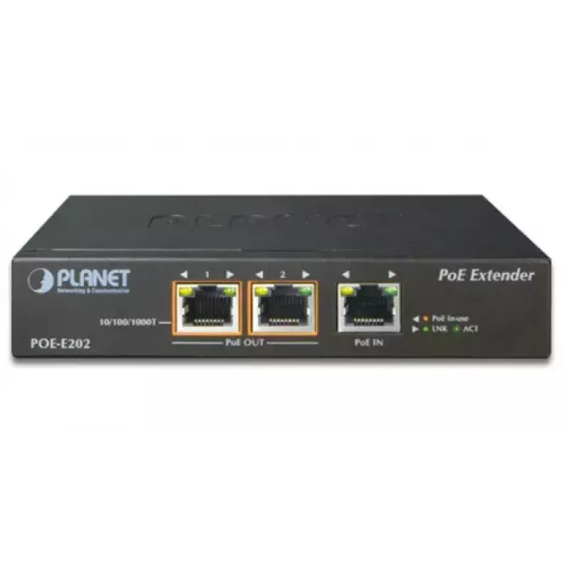 Emissor e recetor de rede PLANET POE-E202