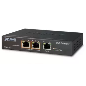 Emissor e recetor de rede PLANET POE-E202